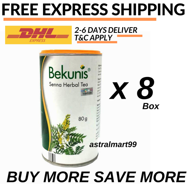 8 x 80g Bekunis Laxative Herbal Tea For Constipation Relief & Hard
