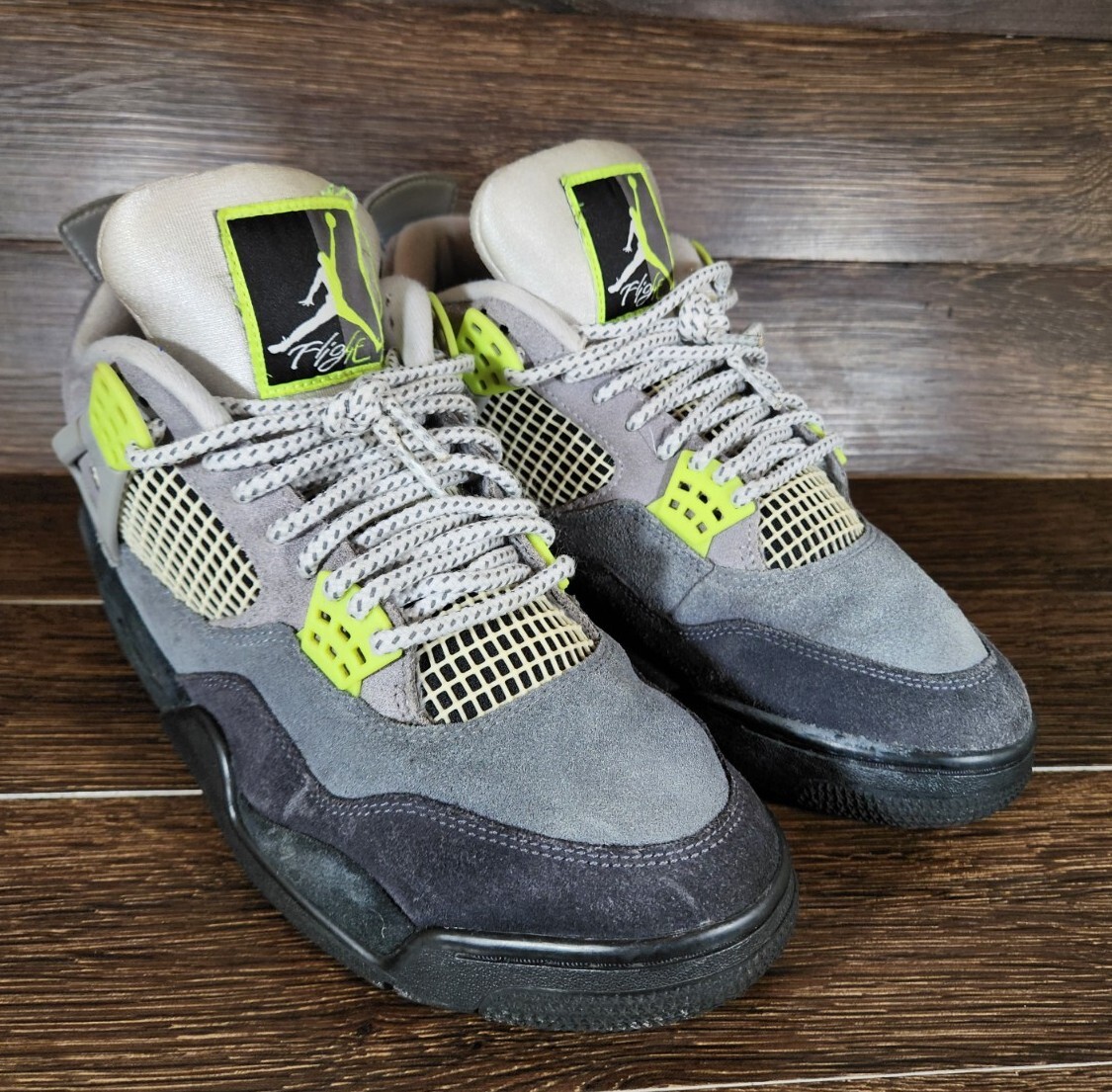 エアジョーダン4 グレー 9.5 (US) Mens Sz 9.5 Air Jordan 4 Retro SE “Neon 95” 2020 Sneakers