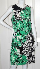 Ralph Lauren Sheath Tropical Floral Leaves Dress Sz 14 $144 *104RC