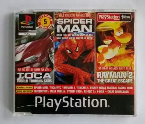 *DEMO DISK 62 Rayman Spider-Man Tenchu Re-Volt Playstation One 1 PSOne PS1 PS