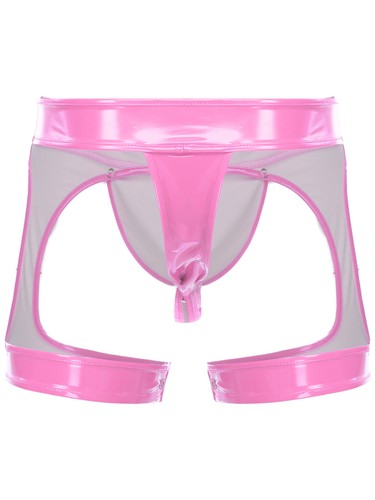 Mens Briefs Zipper Thong Night Club Underwear Cosplay Panties Bulge Pouch Open - Picture 34 of 64