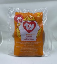 1998 Mc Donald  s Ty Teenie Beanie Baby Bongo 2 Happy Meal Toy
