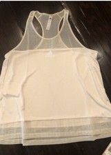 Adidas Training Wonder White tank top Retail 45 Sz M New With Tags