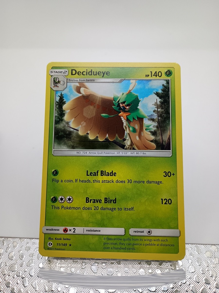 Decidueye 11/149 Holo Rare Pokmon Card 2017 Sun & Moon LP-NM Decidueye 11/149 Holo Rare Pokmon Card 2017 Sun & Moon LP-NM