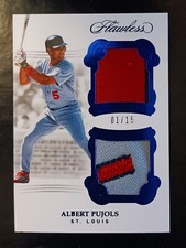 ALBERT PUJOLS-2018 Flawless Sapphire #1/15 DUAL 3, 2-COLOR PATCH JERSEY - RARE