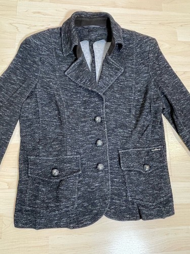 Giacca Giacca Blazer Airfield Donna Macy 42 M L Nero Grigio Lana Giacca Top ✅ - Foto 4 di 14