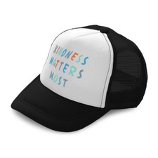 Kids Trucker Hat Kindness Matters Most Polyester Boys Caps Girls Caps