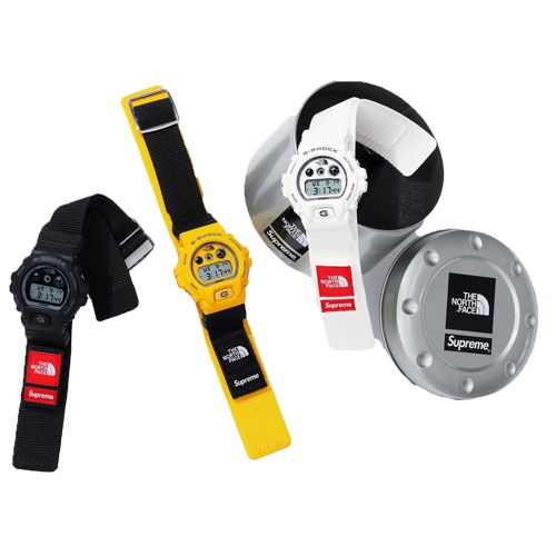 Supreme The North Face G-SHOCK Watch Black White Yellow Brand New