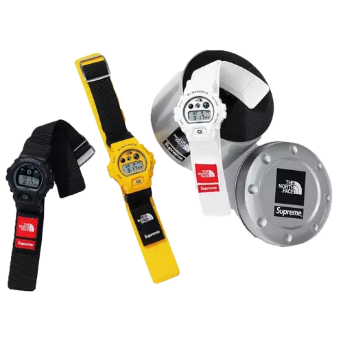 Supreme The North Face G-SHOCK Watch Black White Yellow Brand New