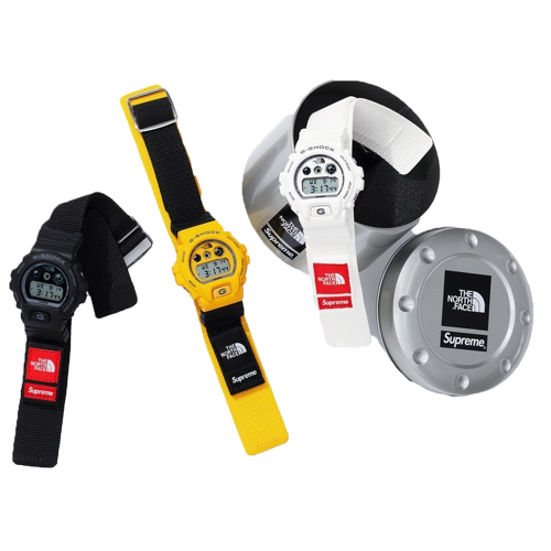 Supreme The North Face G-SHOCK Watch Black White Yellow Brand New