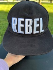 Disney Star Wars REBEL Black w White Hat Cap Snapback Red Emblem Youth EUC