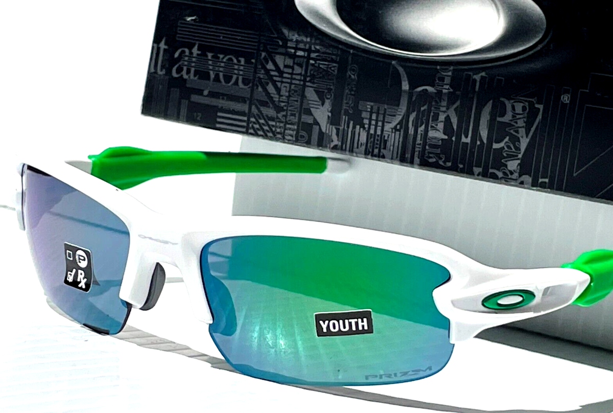Oakley FLAK2.0 Prizm Jade Polarized 美品 NEW Oakley FLAK XXS White PRIZM Jade Youth Lens Sunglass OJ9008-08
