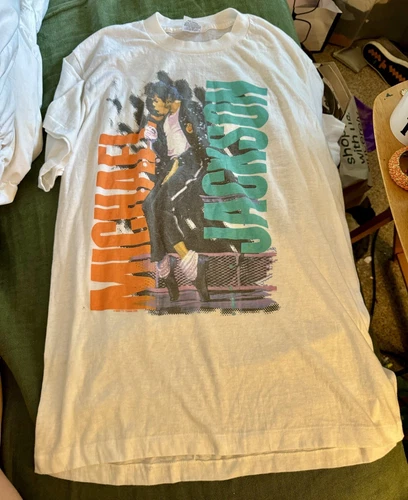 Michael Jackson Bad Tour Music T-Shirt XL Single St 1980s vintage concert t-shirt, vintage, size XL, single stitch, B+ condition