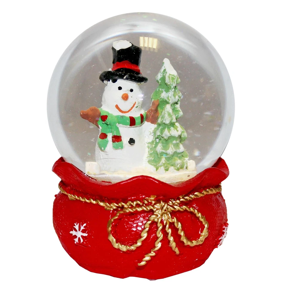 Christmas Snow Globe Snowman Light Up LED Colour Changing Waterball 6cm