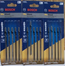 Bosch T308BO Jig Saw 5 Blade Set Lot Of 3 15 Wood Curve/Clean Cut Top  Bottom