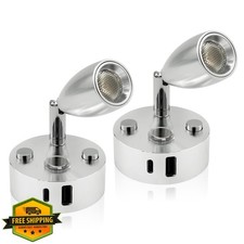 WTNYOU Silver 12V RV LED Reading Light Dual USB Touch Switch