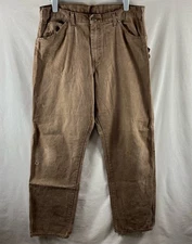 Mens Dickies Combat Cargo Pants W36 L34 36L Beige Carpenter Utility Distressed