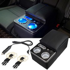 Upgrade Armrest Storage Box with Cup and Phone Holder for Car Van Truck F...