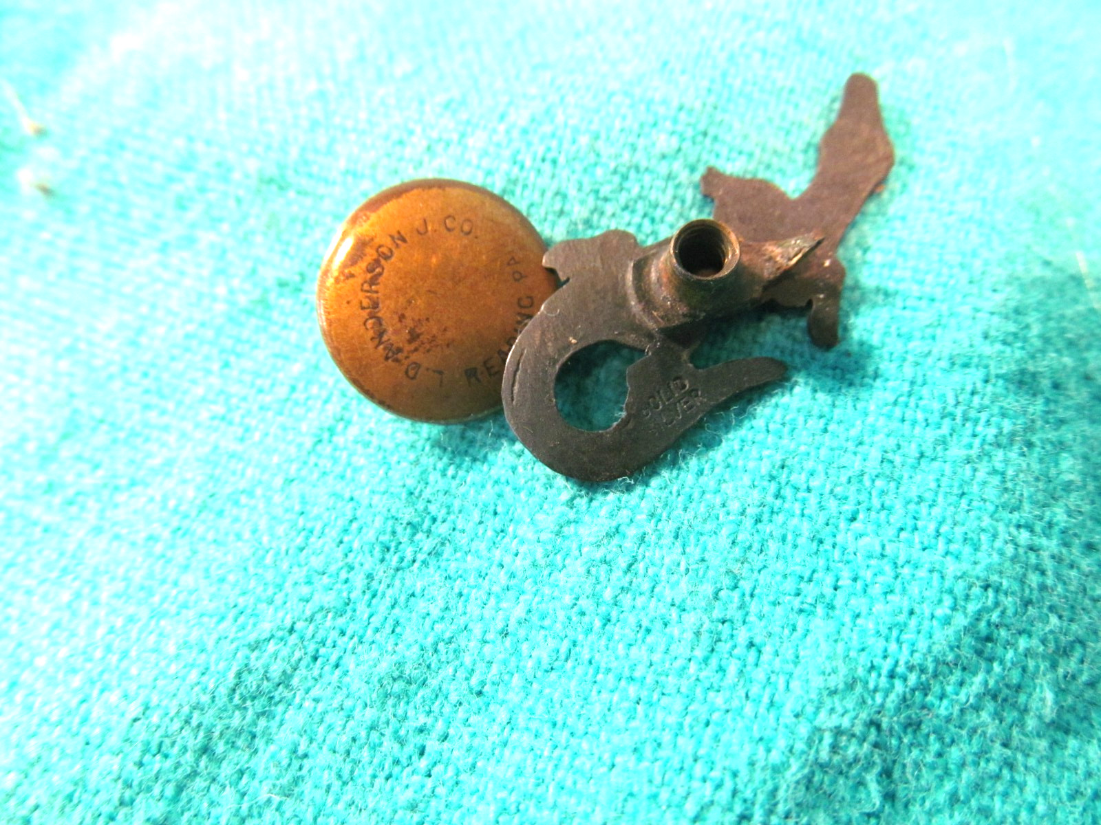 ANTIQUE SOLID STERLING SILVER ALLIGATOR SCREW BAC… - image 3