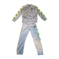 Nike Boys Sportswear Tracksuit Size 6, Gray, Neon Yellow,  Black, Sweatsuit New