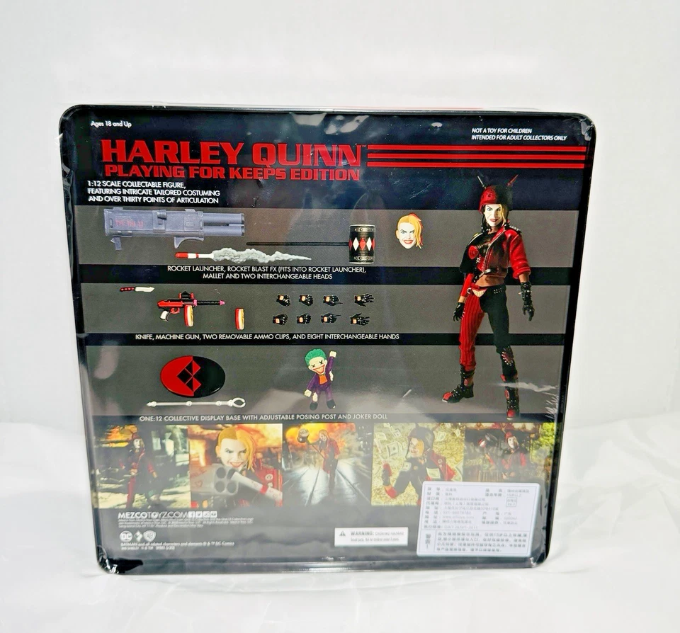 Figura de acción clásica exclusiva de Harley Quinn PX Mezco One:12 Collective DC Foto 2 de 4
