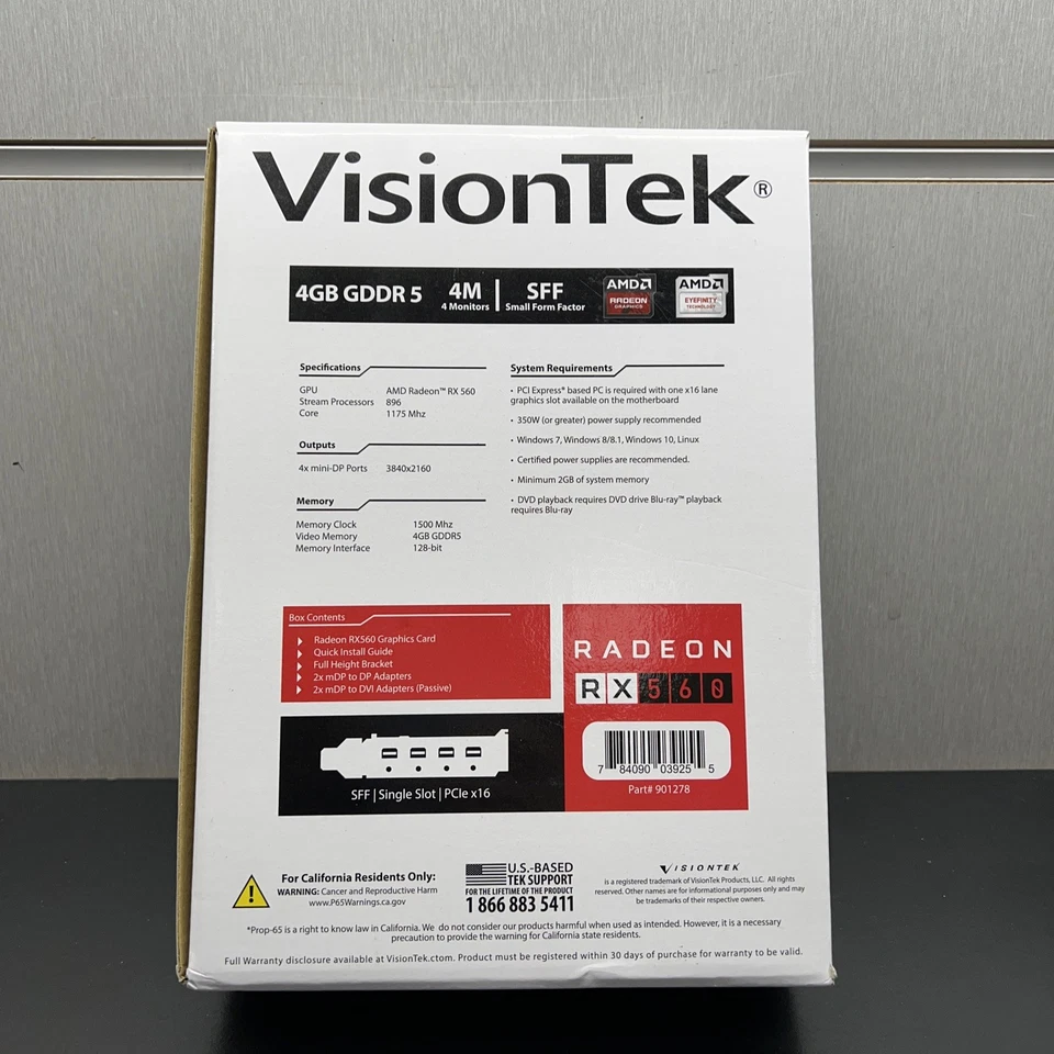 VisionTek Radeon RX 560 4GB GGDR5 Graphics Card (901278) - Image 2 of 4