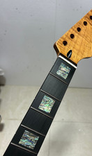 22 Fret AAA Roasted Flame Maple Ebony Fretboard Inlay Electric guitar Neck parts