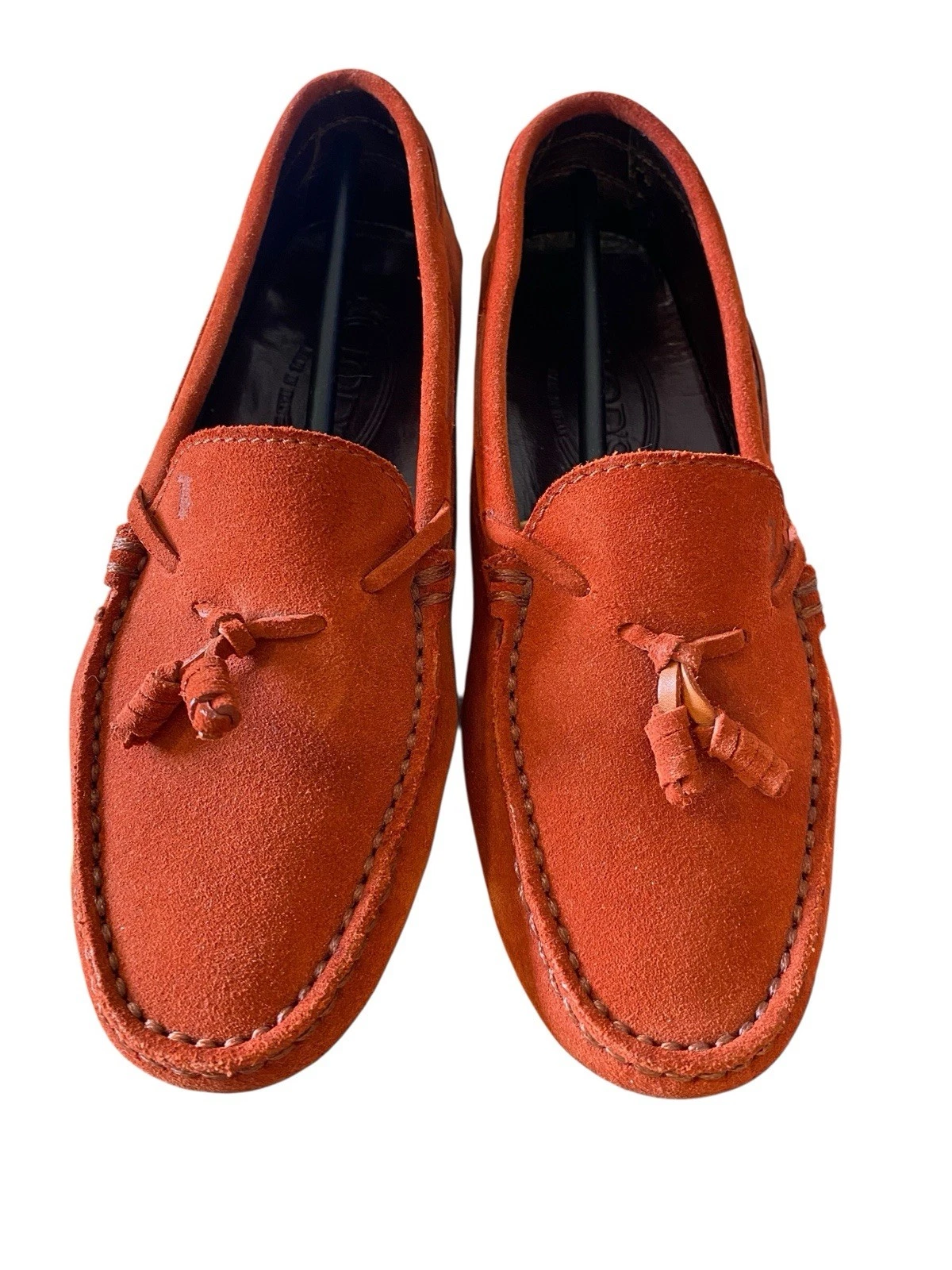 MOCASSINI DA GUIDA TOD’S ICONIC GOMMINO IN CAMOSCIO RUGGINE CON SCATOLA 5 5