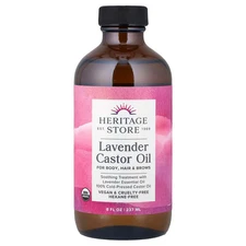 Lavender Castor Oil, 8 fl oz (237 ml)