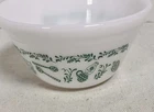 1950's Federal Milk Glass 6 inch Bowl Green Teal, Amish, READ DETAILS