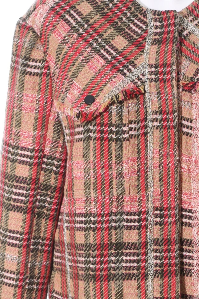 MANGO SUIT Chaqueta de entretiempo Mujeres Chaqueta Talla EU 40 rojo-nude-marrón - Imagen 3 de 4