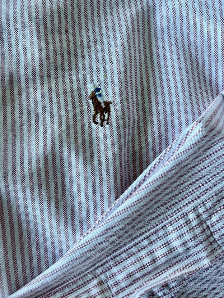 Camisa Polo Ralph Lauren XL Oxford a Rayas con Botones para Hombre Foto 2 de 4