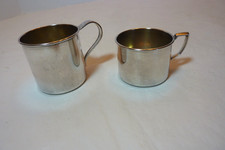Pair of Vintage Baby Cups - Silver Plate, 1881 Rogers  Oneida Community