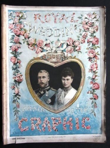 Graphic Magazine ROYAL WEDDING 1893 Prince George Duke of York ENGRAVINGS - Imagen 1 de 1