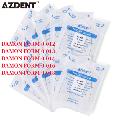 Dental Orthodontic Copper Super Elastic Cu-NiTi Round Arch Wires Stops Preformed