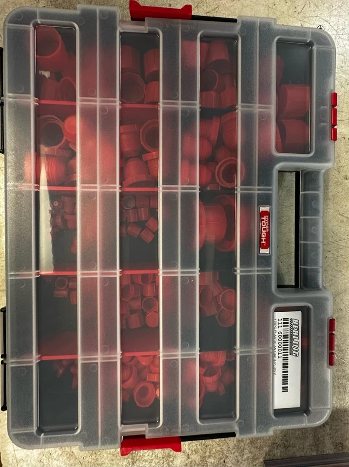 176PC PLASTIC AN CAP & PLUG KIT W/CASE - Image 2 of 2