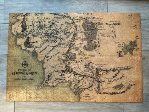 Lord of the Rings 29.5x19.75 Puzzle of Middle Earth. New in Sections. See Detail - Picture 1 of 22