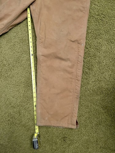 Carhartt Vintage Tan Utility Work Pants Quilt Lined Canvas Men's Size 40 x 30 - Picture 4 of 8
