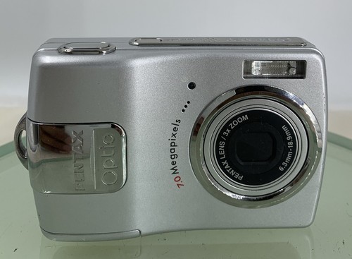 Pentax Optio M20 Digital Camera 7.0 MP 3x ZOOM SILVER NO CHARGER TESTED - 244 - Picture 2 of 8