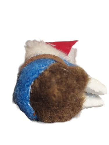 Vintage Christmas Pixie Clip On Elf Gnome Felt Plastic 3.5"Blue Red Decor READ - Picture 8 of 8