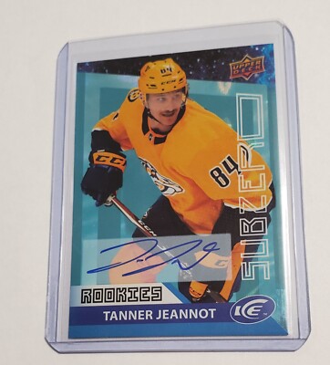 Tanner Jeannot 21-22 UD Ice Sub Zero RC Auto #SZ-53 Nashville  LA Kings