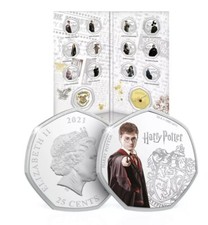 The official Harry Potter Legal Tender coins 50p shape coins brand new