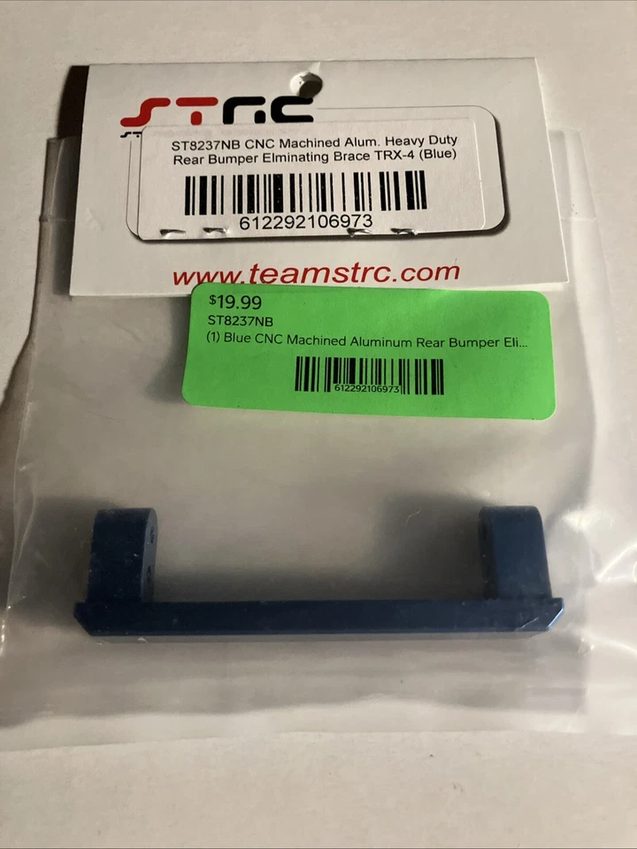 ST8237NB STRC Blue CNC Machined Aluminum Rear Bumper Eliminating Brace TRX4 - Image 2 of 4