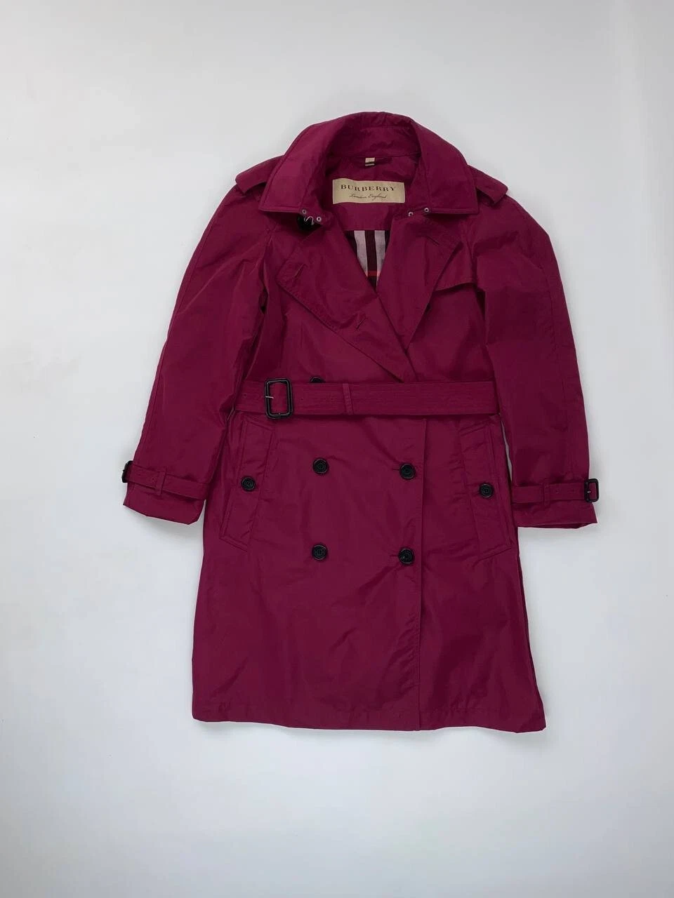 Burberry London England trench nylon staccabile giacca cotone donna bottone