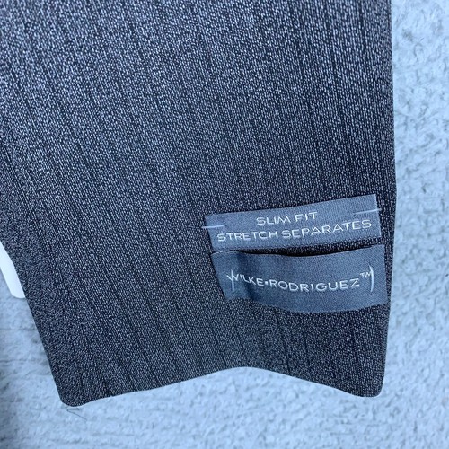 Wilke Rodriguez Suit Jacket 40R Gray Slim Fit Stretch Striped Blazer NWT $139 - Picture 7 of 15
