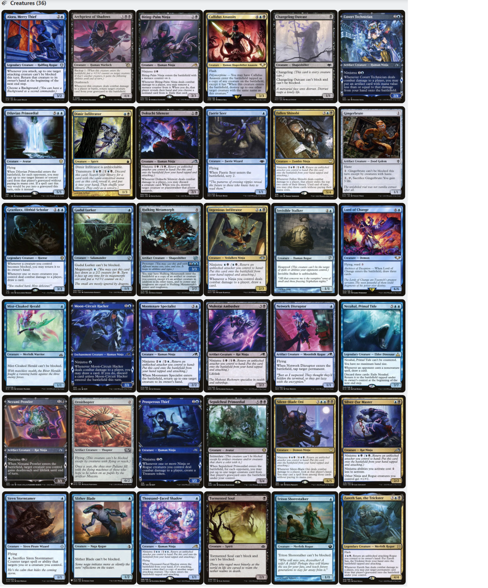 Satoru Umezawa NINJA TRIBAL NINJITSU Magic MTG Custom Commander