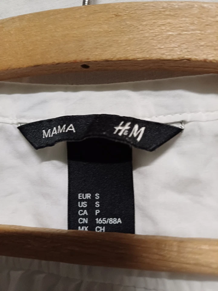 h&m Mama Umstandsshirt  Bluse Gr. S Weiß Damen Oberteil Tunika kurzarm - A2 -  - Bild 4 von 4