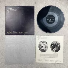 Vintage 1980 Freedom When I First Saw You... 33 RPM Record LP MSR 002