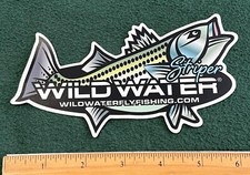Striped Bass Striper Wildwater Fishing Flyfishing Sticker Decal Fish Boat Truck Striped Bass Striper Wildwater Fishing Flyfishing Sticker Decal Fish Boat Truck