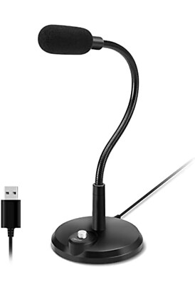 USB-Mikrofon, omnidirektionales Computermikrofon, Desktop Plug & Play